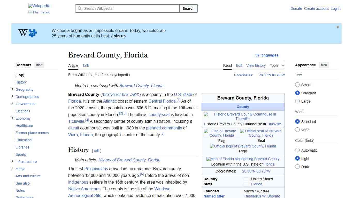 Brevard County, Florida - Wikipedia